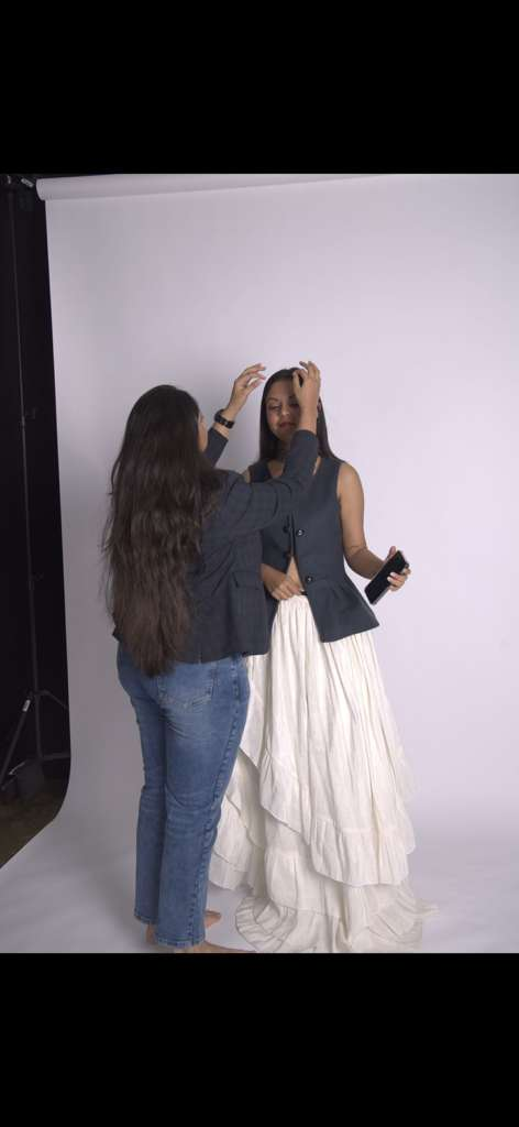 Behind the scenes from the styling shoot